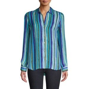 L'AGENCE Multicolor Striped Blouse